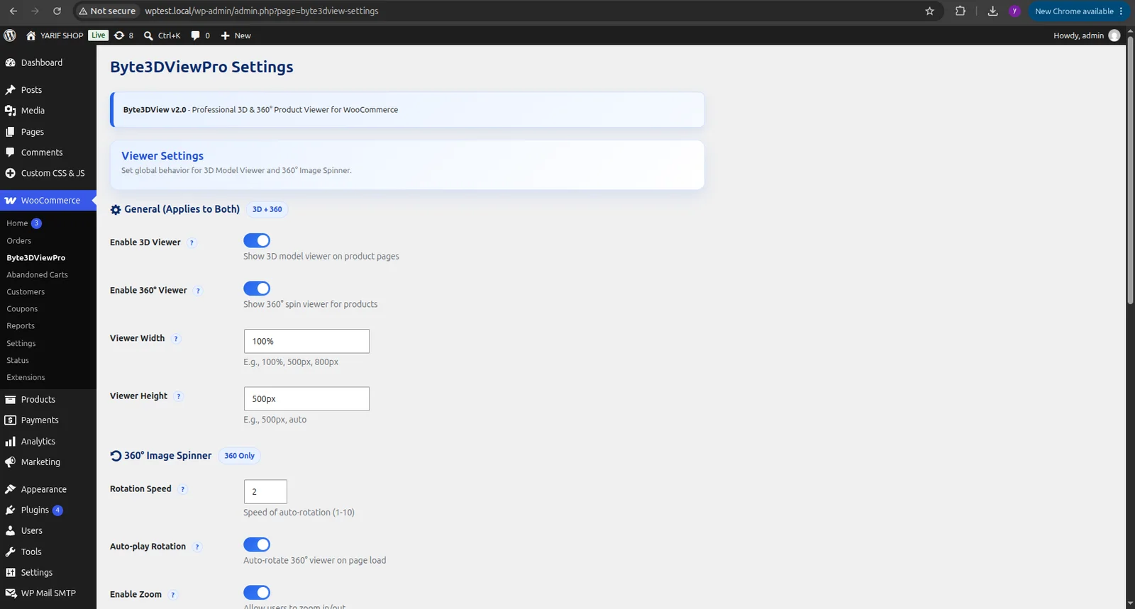 Byte3DView Woo screenshot 3