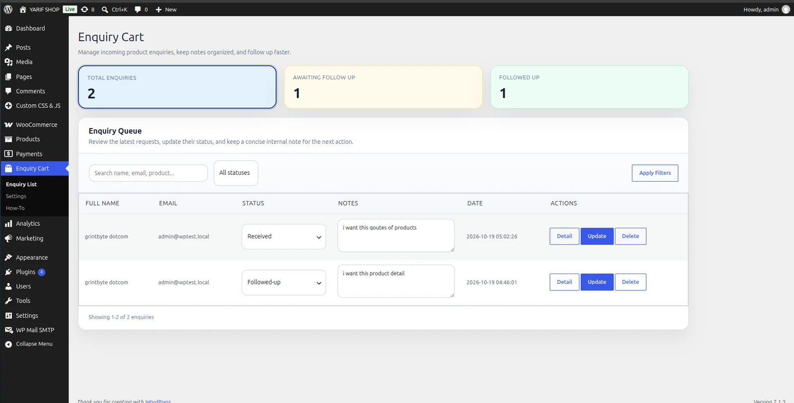 ByteEnquiryCart screenshot 3